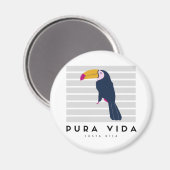 Pura Vida Toucan Costa Rica Souvenir Magneet (Voorkant / Achterkant)