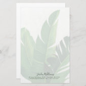 Pura Vida - Tropische bladeren Briefpapier (Voorkant / Achterkant)