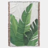 Pura Vida - Tropische bladeren Deken (Voorkant Verticaal)