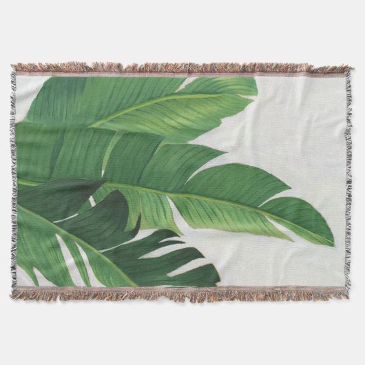 Pura Vida - Tropische bladeren Deken (Voorkant)