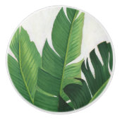 Pura Vida - Tropische bladeren Keramische Knop (Voorkant)