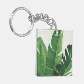 Pura Vida - Tropische bladeren Sleutelhanger (Voorkant Links)