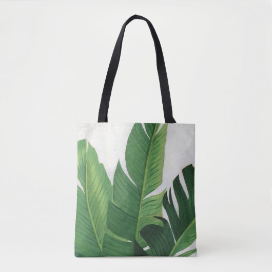 Pura Vida - Tropische bladeren Tote Bag (Voorkant)