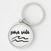 Pura Vida Wave Costa Rica Souvenir Sleutelhanger (Voorkant)