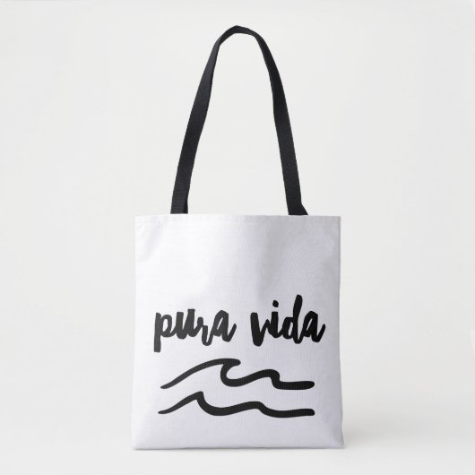 Pura Vida Wave Costa Rica Tote Bag (Voorkant)