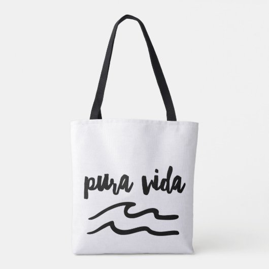 Pura Vida Wave Costa Rica Tote Bag (Achterkant)