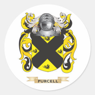 Purcell Coat of Arms (gezinscrest) Ronde Sticker