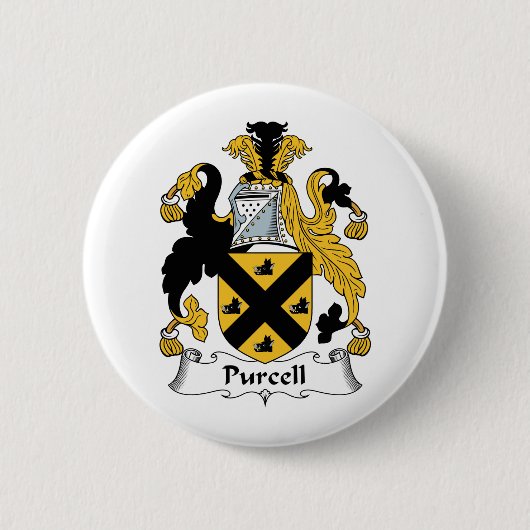 Purcell Family Crest Ronde Button 5,7 Cm (Voorkant)