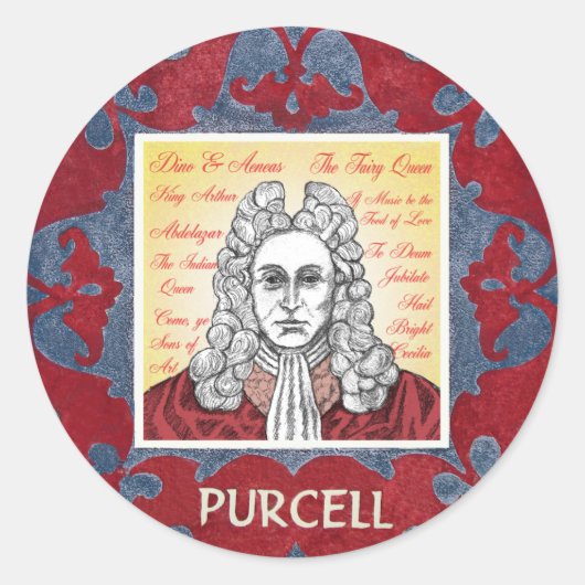 Purcell Ronde Sticker (Voorkant)