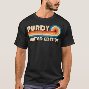 PURDY Achternaam Retro Vintage 80s 90s Verjaardag  T-shirt