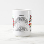 Purdy name, de Origin, de Betekenis en de Crest Koffiemok (Center)