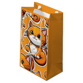 Purdy Oranje Kitten Klein Cadeauzakje (Achterkant Gekanteld)