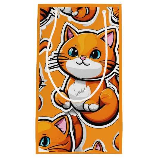 Purdy Oranje Kitten Klein Cadeauzakje (Voorkant)