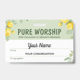 Pure Aanbidding 2025 Conventie | JW Naam  Badge