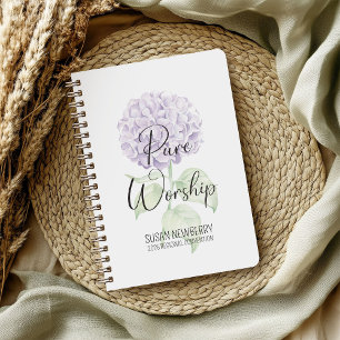 Pure aanbidding 2-zijdig Notitieboek met hortensia
