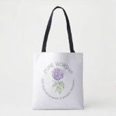 Pure aanbidding Canvas tas met hortensia's (Voorkant)