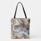 Pure Alabaster White Celestial Moon Phases Tote Bag (Achterkant)