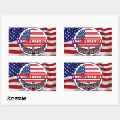 Pure American Rechthoekige Sticker (Vel)
