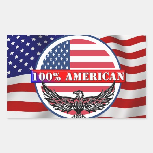 Pure American Rechthoekige Sticker (Voorkant)