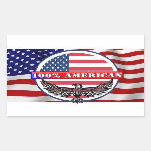 Pure American Rechthoekige Sticker
