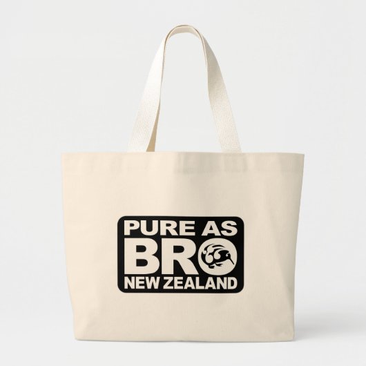 Pure as bro, Nieuw-Zeeland Grote Tote Bag (Voorkant)