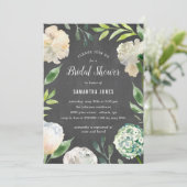 Pure Beauty Chalkboard Douche Party Uitnodiging (Staand voorkant)