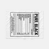 Pure Black Nutritional Facts Black Geschiedenis Ma Fleece Deken (Voorkant (Horizontaal))