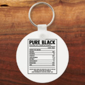 Pure Black Nutritional Facts Black Geschiedenis Ma Sleutelhanger (Voorkant)