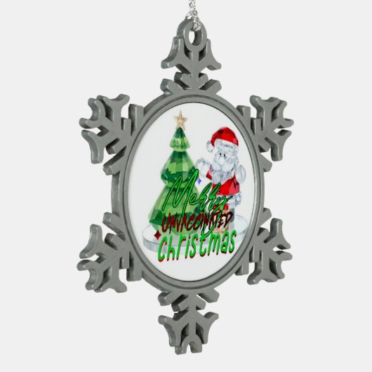 Pure Bloed Kerstmis Ornitie Tin Sneeuwvlok Ornament (Links)