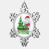 Pure Bloed Kerstmis Ornitie Tin Sneeuwvlok Ornament (Rechts)