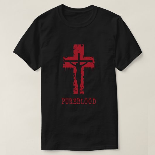 Pure Bloed Purebloed Jesus Pureblood Crucifixatie T-shirt (Design voorkant)