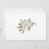 Pure bloemenelegante uitnodiging voor het paasdine (Achterkant)