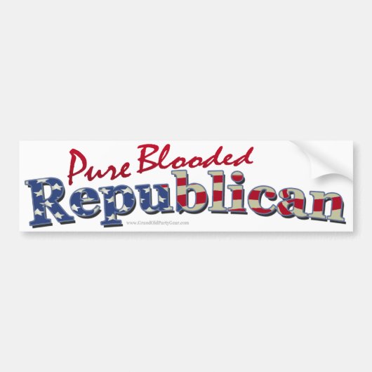 Pure Blooded Republican Bumpersticker (Voorkant)