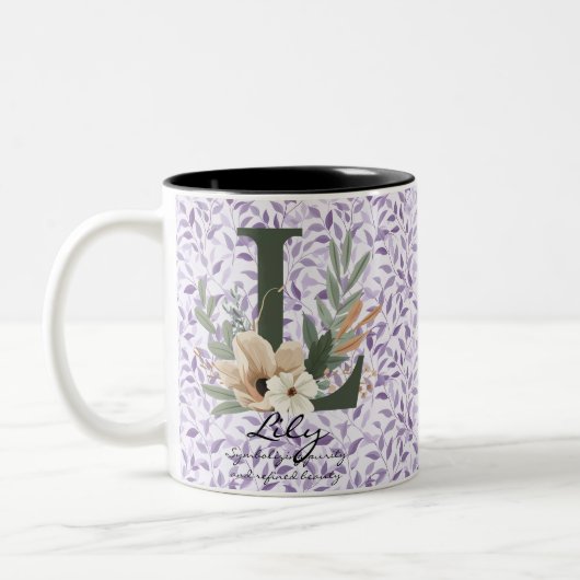 Pure Boho Chic Mok met Lily's Floral Monogram (Links)