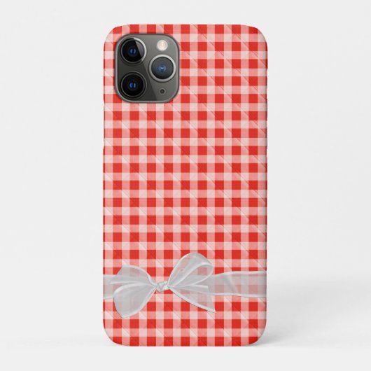 pure boog op rode en witte gingham Case-Mate iPhone case (Achterkant)