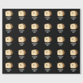 Pure Bread Puppy Funny Puppy Bread Pun Dark BG Cadeaupapier (Vlak)