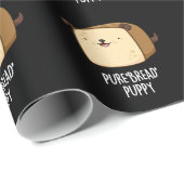 Pure Bread Puppy Funny Puppy Bread Pun Dark BG Cadeaupapier (Rol Hoek)