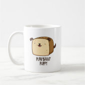 Pure Bread Puppy Funny Puppy Bread Pun Koffiemok (Links)