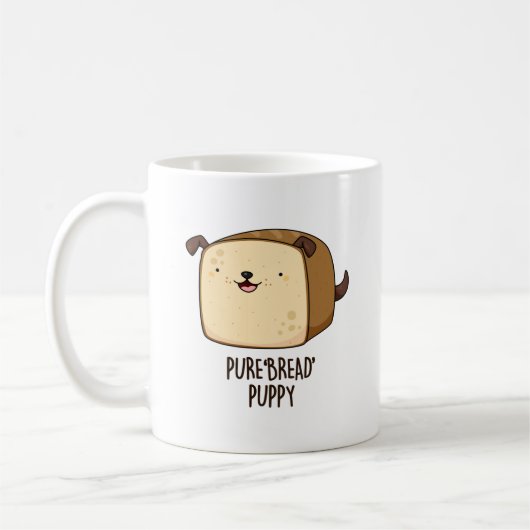 Pure Bread Puppy Funny Puppy Bread Pun Koffiemok (Links)