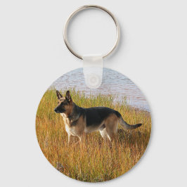 Pure Bred German Shepherd Foto op Sleutelhanger
