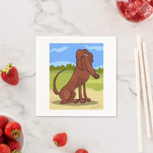 Pure Bred Irish Setter Dog Napkins Servet (Insitu)