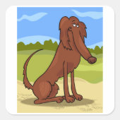 Pure Bred Irish Setter Dog Square Sticker (Voorkant)