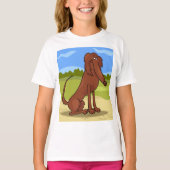 Pure Bred Irish Setter Dog T-Shirt (Voorkant)