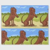 Pure Bred Irish Setter Dog Wrapping Paper Cadeaupapier (Vlak)