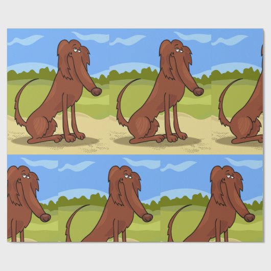 Pure Bred Irish Setter Dog Wrapping Paper Cadeaupapier (Vlak)
