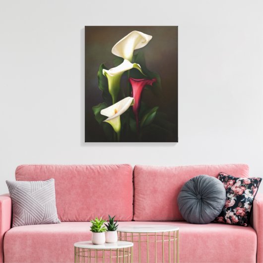 "Pure Calla" Canvas Afdruk (Insitu (Woonkamer))