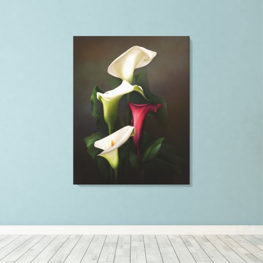 "Pure Calla" Canvas Afdruk (Insitu (Houten vloer))