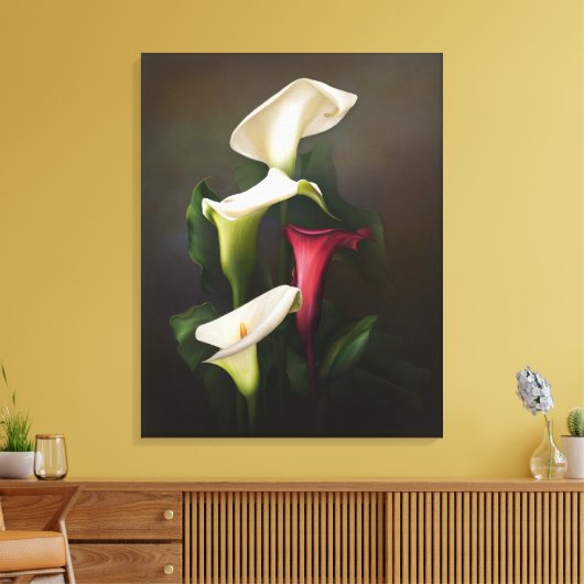 "Pure Calla" Canvas Afdruk (Insitu (Woonkamer))