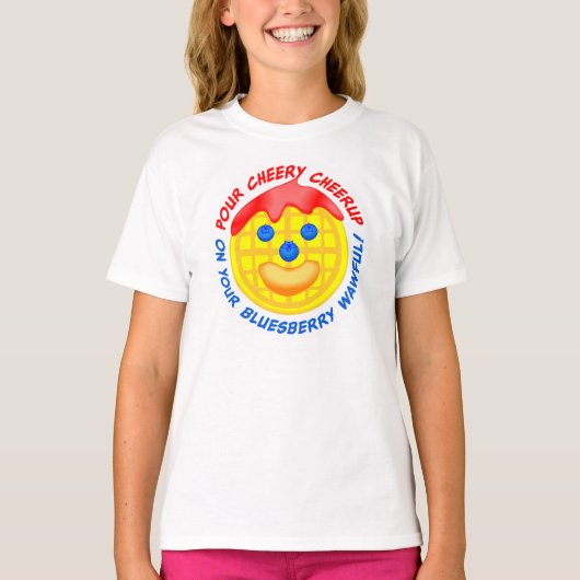 "Pure Cheerup op je blauwe bes!" T-shirt (Voorkant)