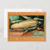 Pure Corn:  Wenskaart Thanksgiving Feestdagenkaart (Voorkant / Achterkant)